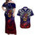 Personalized American Samoa Flag Couples Matching Off Shoulder Maxi Dress and Hawaiian Shirt Eagles Polynesian Art
