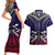 Personalized American Samoa Flag Couples Matching Short Sleeve Bodycon Dress and Hawaiian Shirt Eagles Polynesian Art