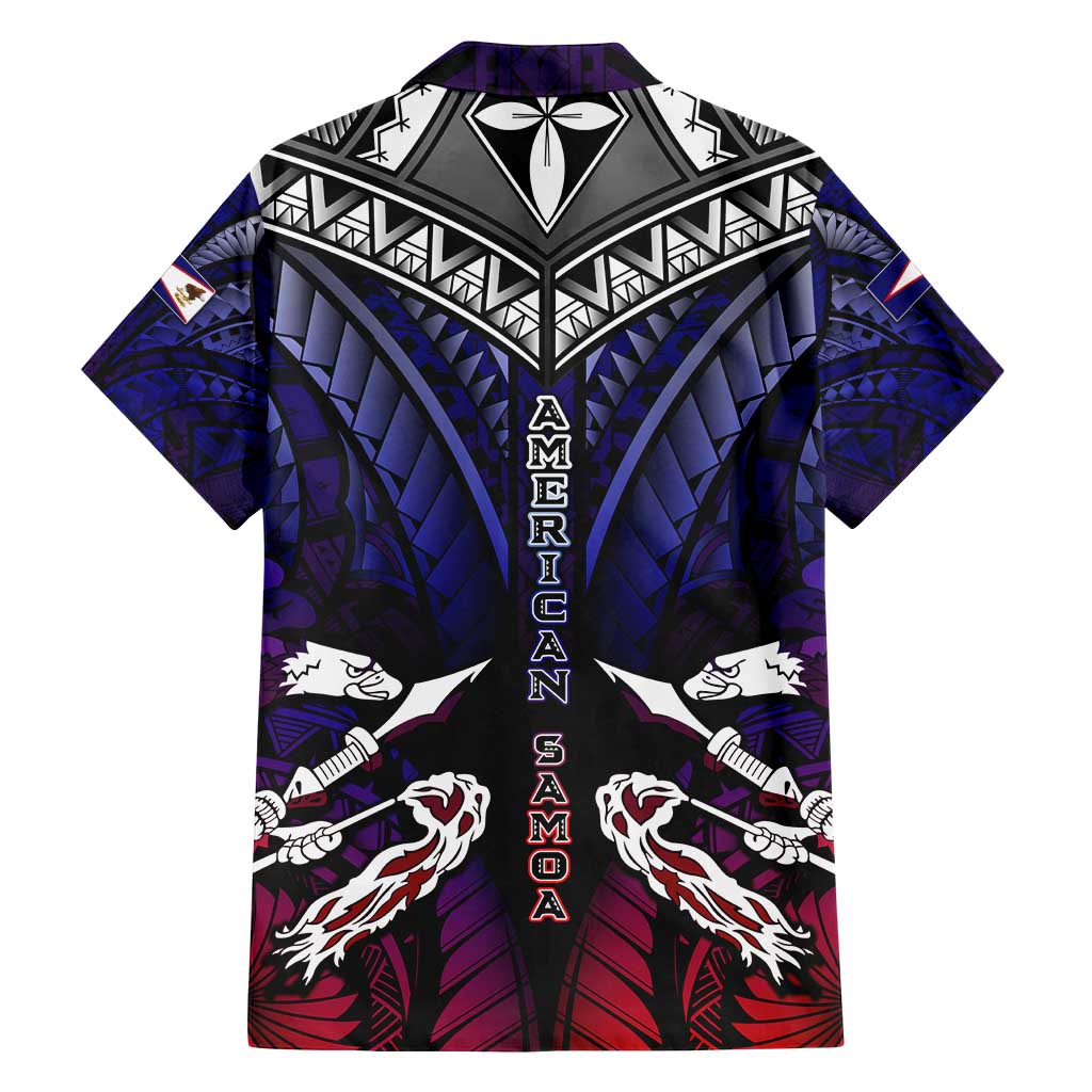 Personalized American Samoa Flag Family Matching Long Sleeve Bodycon Dress and Hawaiian Shirt Eagles Polynesian Art