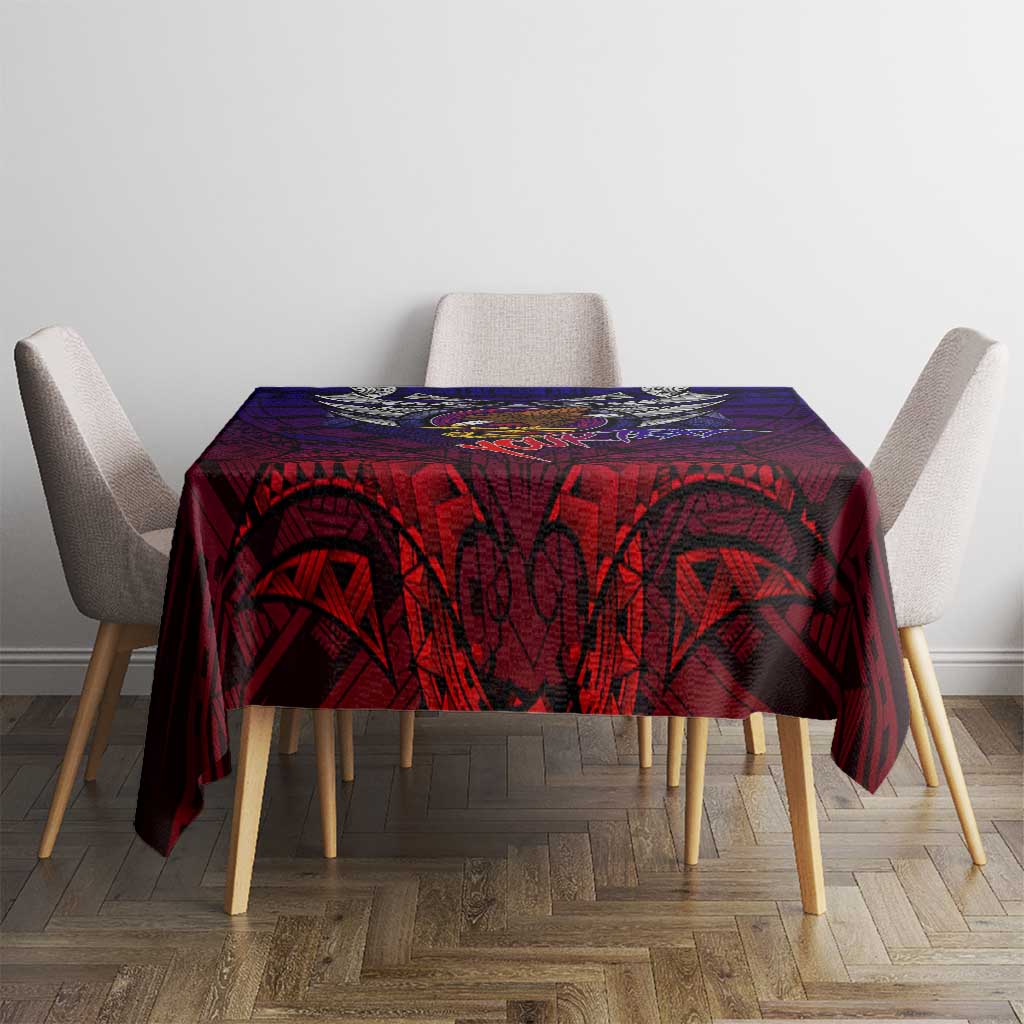 Personalized American Samoa Flag Tablecloth Eagles Polynesian Art