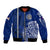 Sharks And American Samoa Bomber Jacket Simple Polynesian Blue