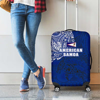 Sharks And American Samoa Luggage Cover Simple Polynesian Blue DT02 - Polynesian Pride