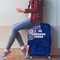 Sharks And American Samoa Luggage Cover Simple Polynesian Blue DT02 - Polynesian Pride