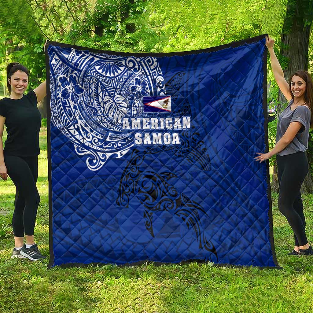 Sharks And American Samoa Quilt Simple Polynesian Blue DT02 - Polynesian Pride