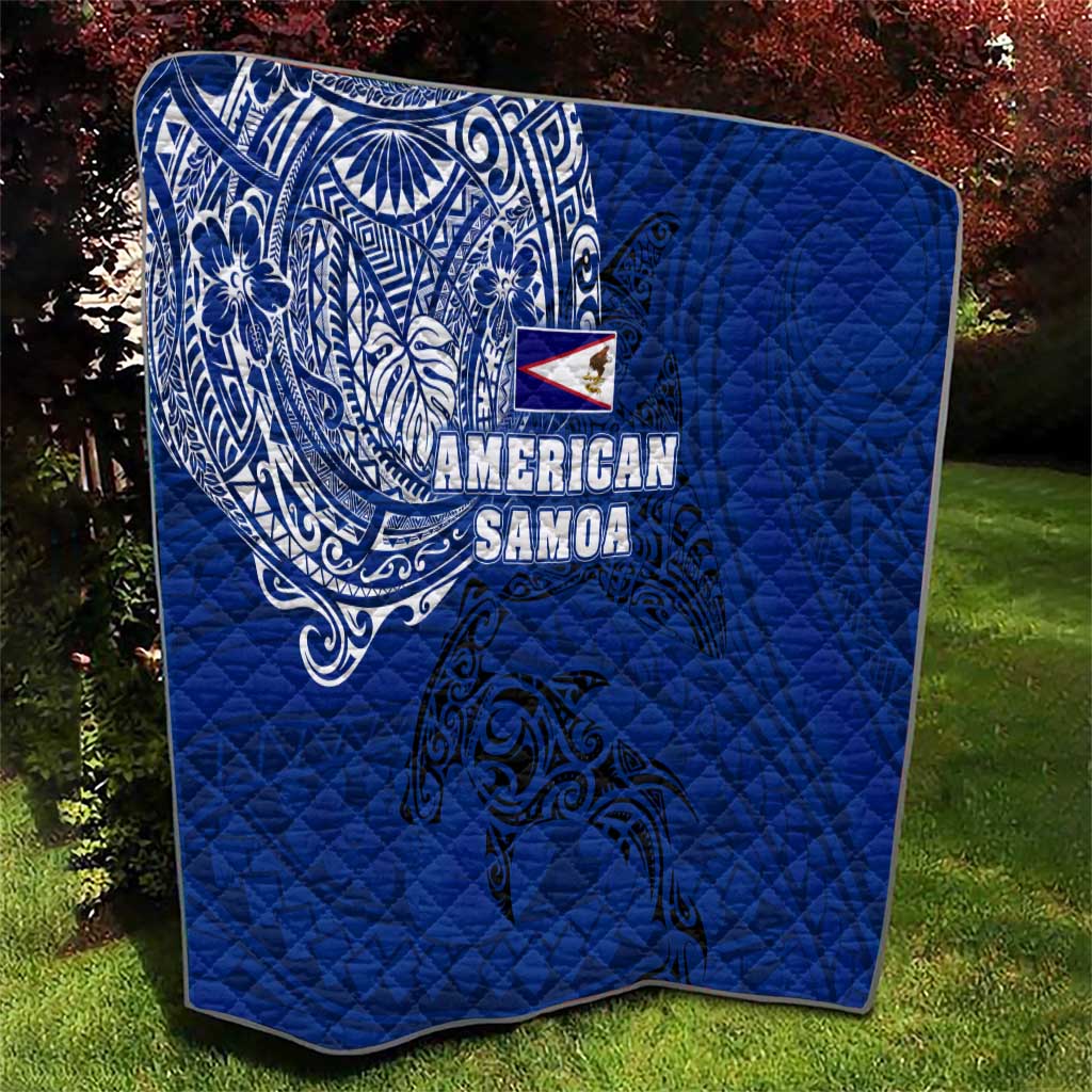 Sharks And American Samoa Quilt Simple Polynesian Blue DT02 - Polynesian Pride