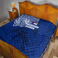 Sharks And American Samoa Quilt Simple Polynesian Blue DT02 - Polynesian Pride