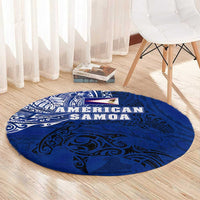 Sharks And American Samoa Round Carpet Simple Polynesian Blue DT02 - Polynesian Pride