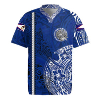 Sharks And American Samoa Rugby Jersey Simple Polynesian Blue