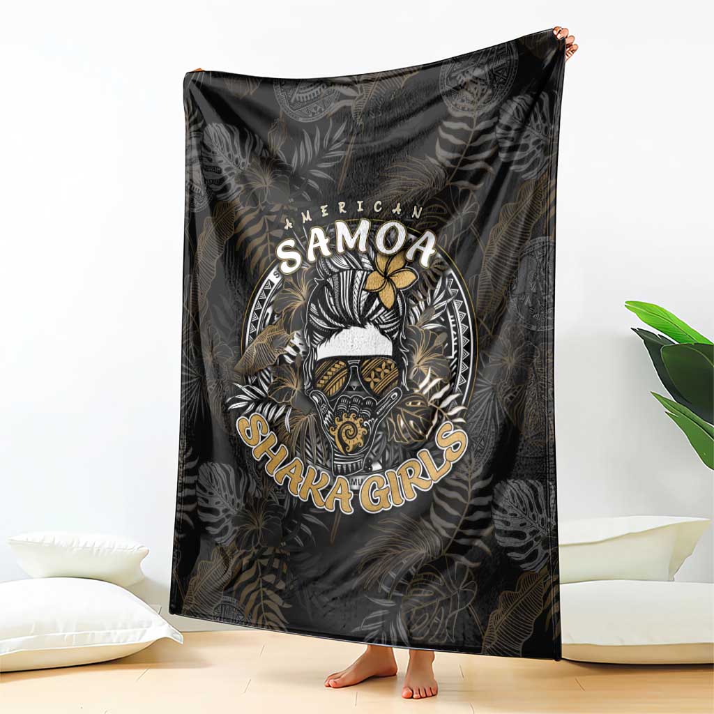 Personalized Shaka Girls America Samoa Blanket Tropical Flowers Vintage