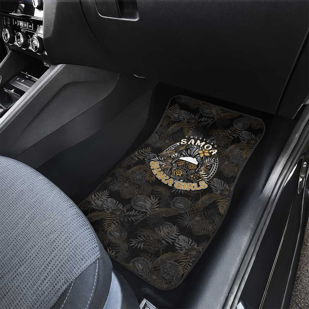 Personalized Shaka Girls America Samoa Car Mats Tropical Flowers Vintage