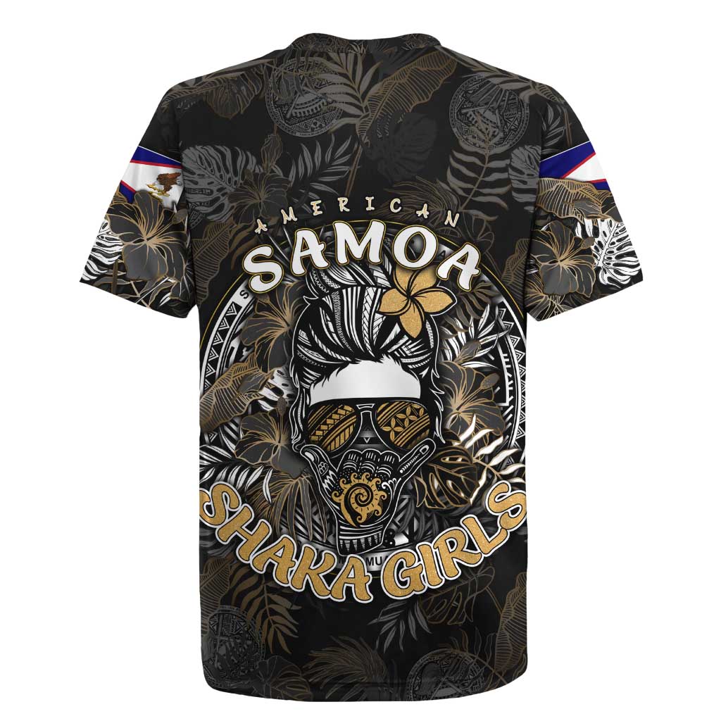 Personalized Shaka Girls America Samoa Rugby Jersey Tropical Flowers Vintage