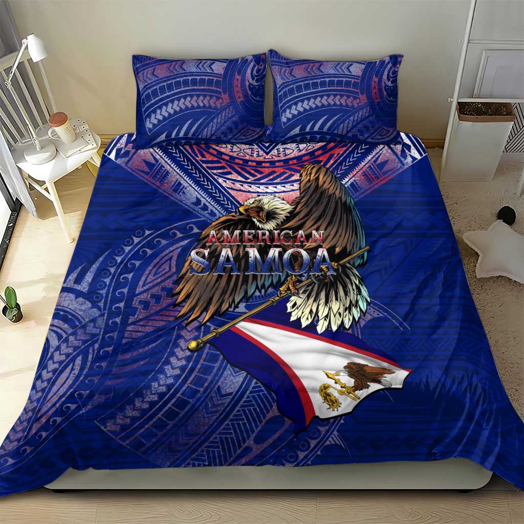American Samoa Bedding Set Brave Eagle Flag Color DT02 - Polynesian Pride