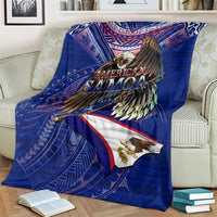 American Samoa Blanket Brave Eagle Flag Color DT02 - Polynesian Pride