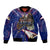 American Samoa Bomber Jacket Brave Eagle Flag Color