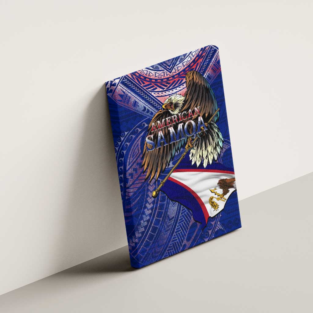 American Samoa Canvas Wall Art Brave Eagle Flag Color DT02 - Polynesian Pride