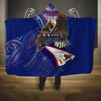 American Samoa Hooded Blanket Brave Eagle Flag Color DT02 - Polynesian Pride
