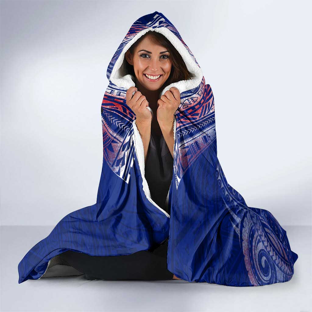 American Samoa Hooded Blanket Brave Eagle Flag Color DT02 - Polynesian Pride