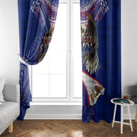 American Samoa Window Curtain Brave Eagle Flag Color