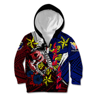 Philippines Lapu Lapu Kid Hoodie Chief Filipino Tattoo DT02 Zip Hoodie Art - Polynesian Pride