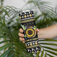 Hummingbird Sunflower Christmas Skinny Tumbler You Are My Sunshine DT03 - Polynesian Pride