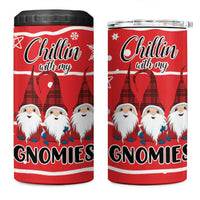 Chillin With My Gnomies 4 in 1 Can Cooler Tumbler Merry Christmas