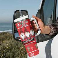 Chillin With My Gnomies Tumbler With Handle Merry Christmas