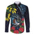 New Zealand Tui Bird Family Matching Tank Maxi Dress and Hawaiian Shirt Maori Koru Mix Pohutukawa