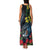 New Zealand Tui Bird Family Matching Tank Maxi Dress and Hawaiian Shirt Maori Koru Mix Pohutukawa