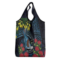 New Zealand Tui Bird Grocery Bag Maori Koru Mix Pohutukawa