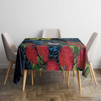 New Zealand Tui Bird Tablecloth Maori Koru Mix Pohutukawa
