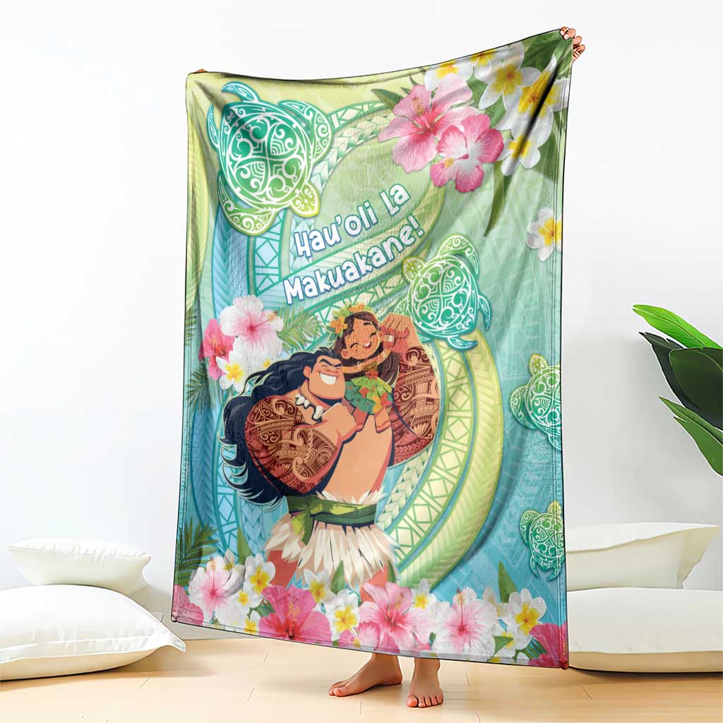 Hawaii Father's Day Blanket Happy Father And Child
