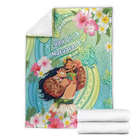 Hawaii Father's Day Blanket Happy Father And Child