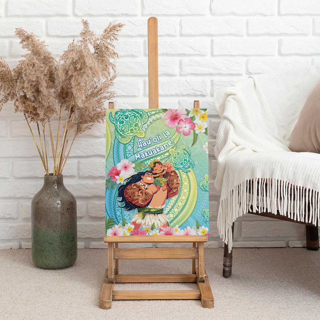 Hawaii Father's Day Canvas Wall Art Happy Father And Child