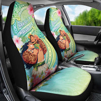 Hawaii Father's Day Car Seat Cover Happy Father And Child