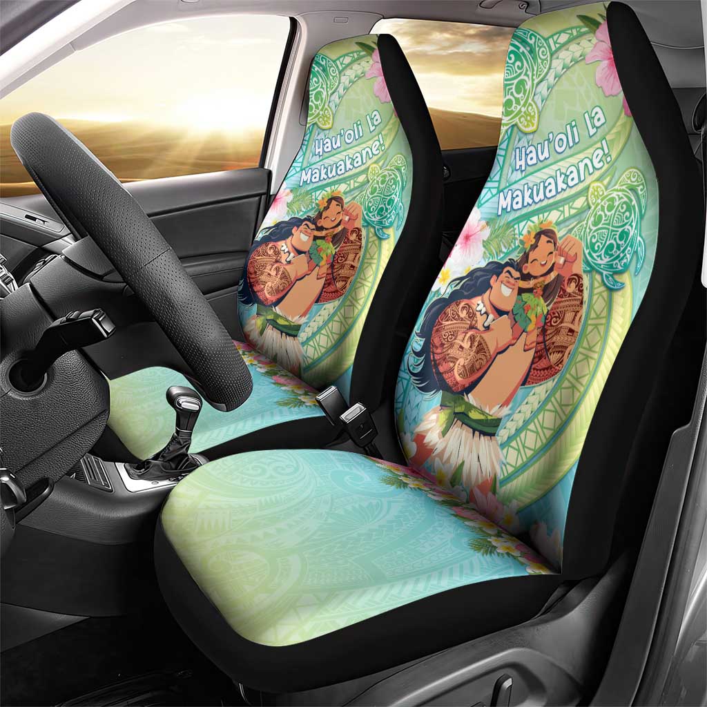 Hawaii Father's Day Car Seat Cover Happy Father And Child