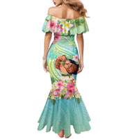 Personalised Hawaii Father's Day Family Matching Mermaid Dress and Hawaiian Shirt Happy Father And Child DT04 - Polynesian Pride