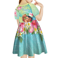 Personalised Hawaii Father's Day Kid Short Sleeve Dress Happy Father And Child