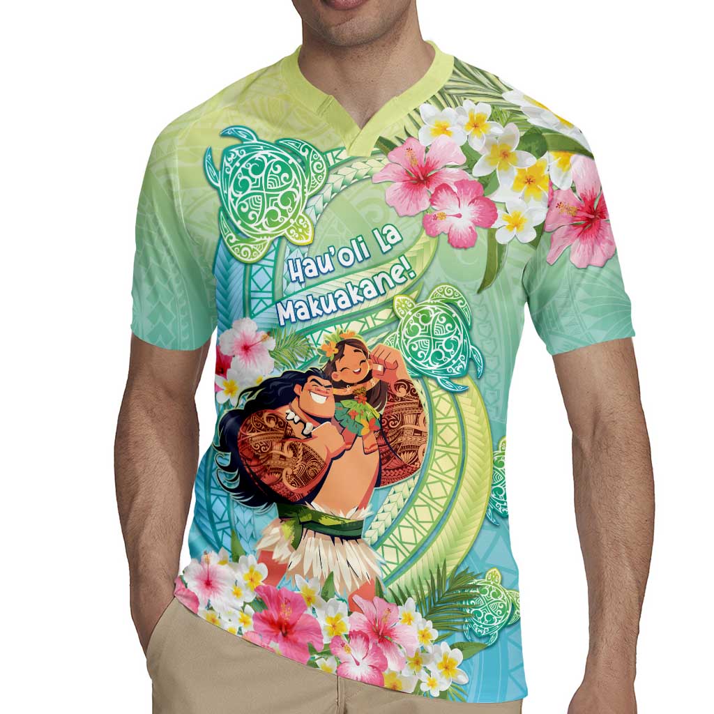 Personalised Hawaii Father's Day Rugby Jersey Happy Father And Child