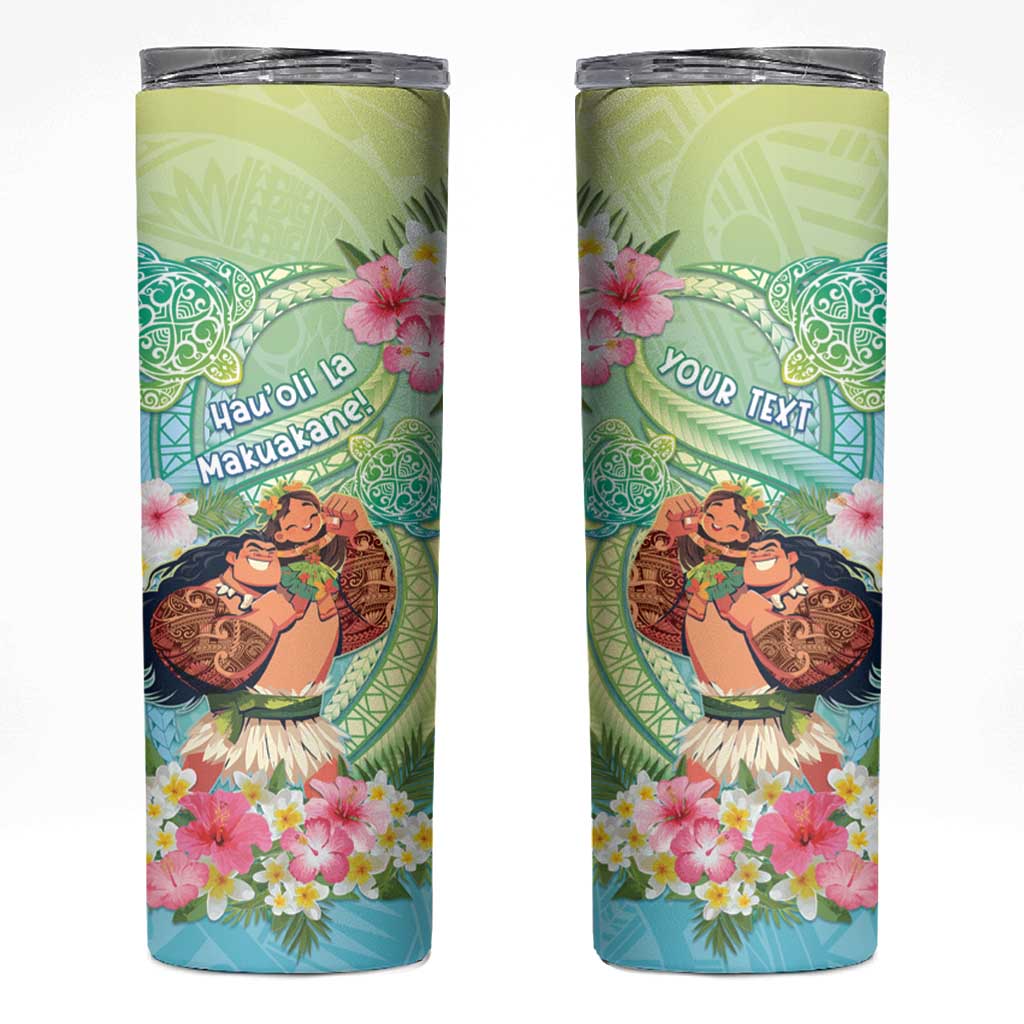 Personalised Hawaii Father's Day Skinny Tumbler Happy Father And Child