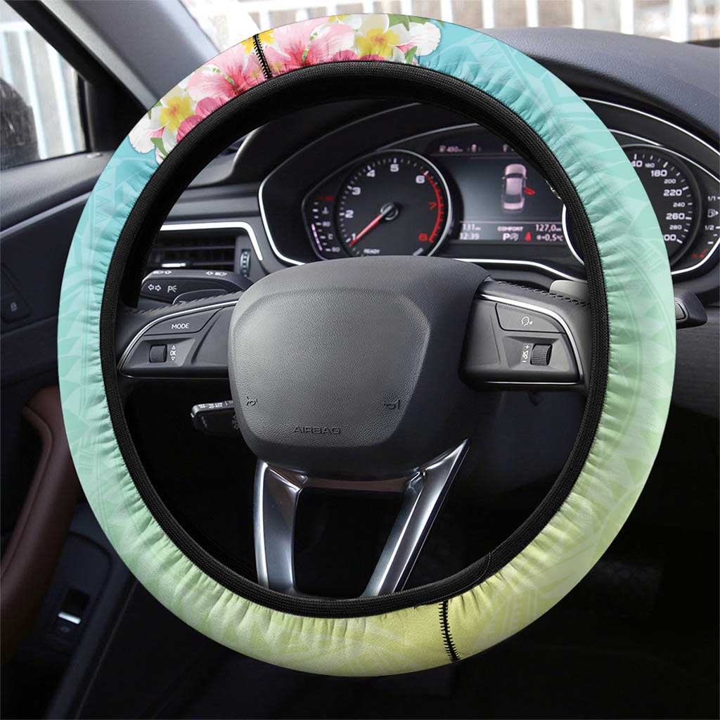 Hawaii Father's Day Steering Wheel Cover Happy Father And Child
