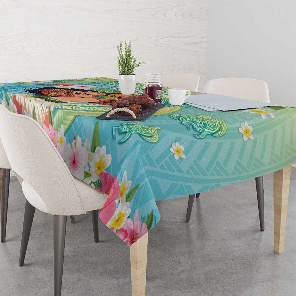 Hawaii Father's Day Tablecloth Happy Father And Child