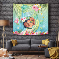 Hawaii Father's Day Tapestry Happy Father And Child