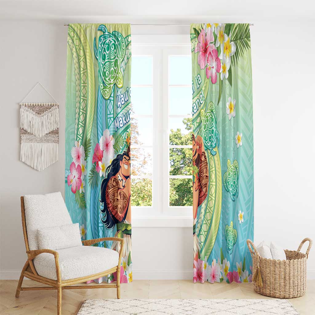 Hawaii Father's Day Window Curtain Happy Father And Child