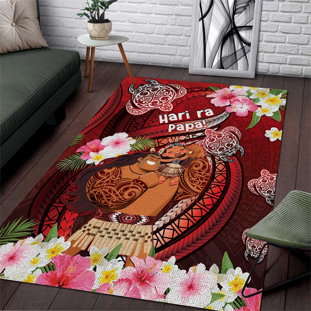 New Zealand Father's Day Area Rug Happy Father And Child