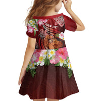 Personalised New Zealand Father's Day Family Matching Off The Shoulder Long Sleeve Dress and Hawaiian Shirt Happy Father And Child DT04 - Polynesian Pride
