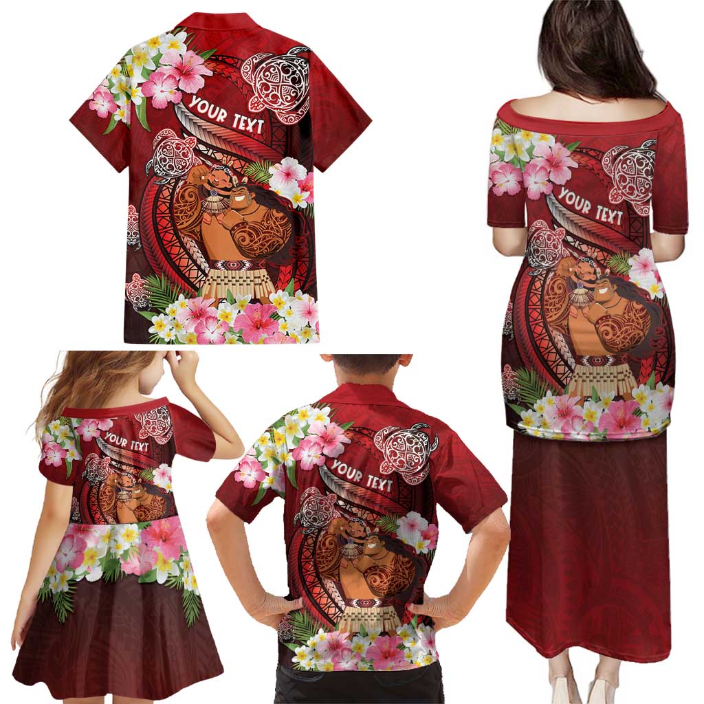 Personalised New Zealand Father's Day Family Matching Puletasi and Hawaiian Shirt Happy Father And Child DT04 - Polynesian Pride