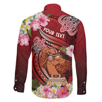 Personalised New Zealand Father's Day Family Matching Tank Maxi Dress and Hawaiian Shirt Happy Father And Child