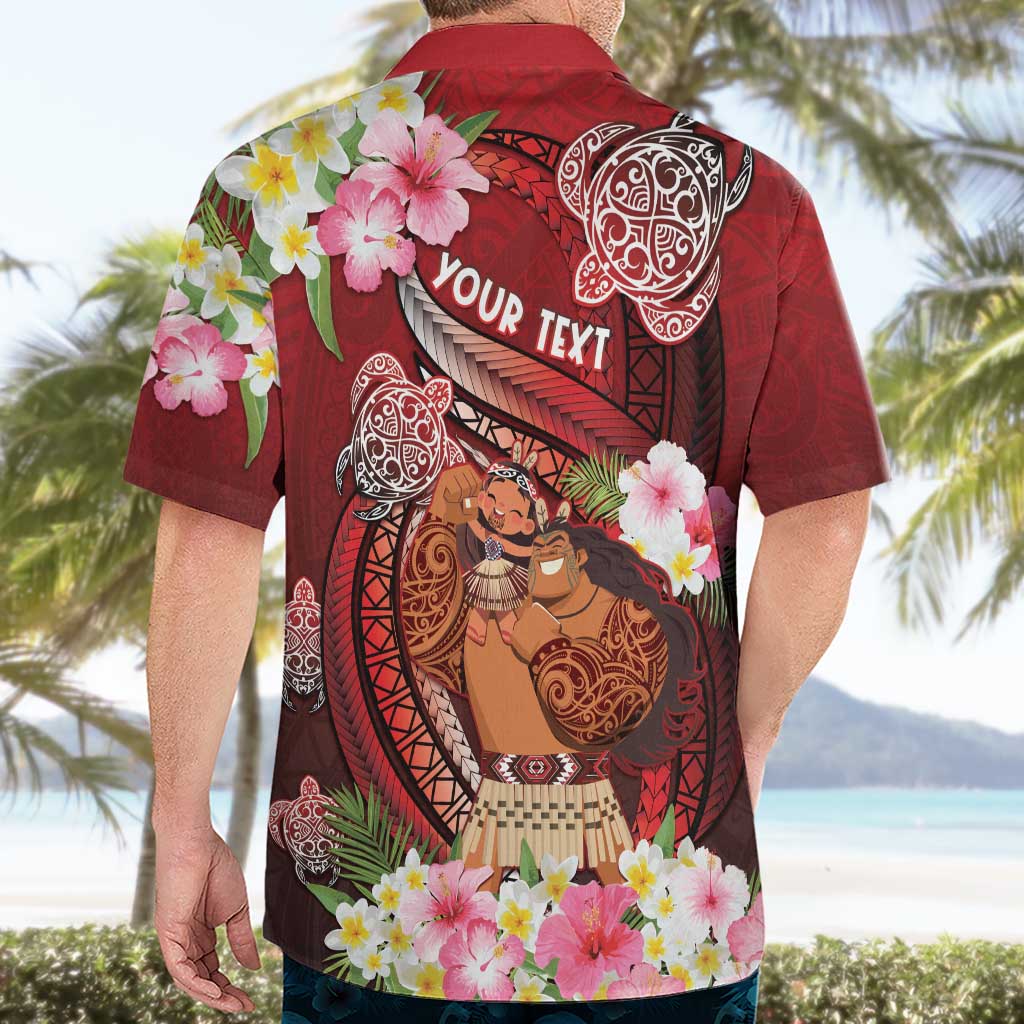 Personalised New Zealand Father's Day Hawaiian Shirt Happy Father And Child