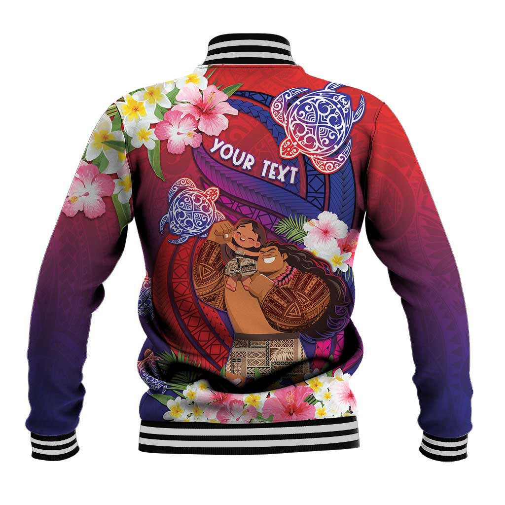 Personalised Samoa Father's Day Baseball Jacket Happy Father And Child