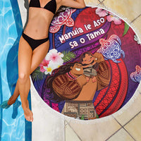 Samoa Father's Day Beach Blanket Happy Father And Child